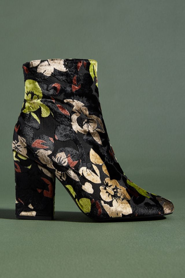 Velvet 2024 floral boots