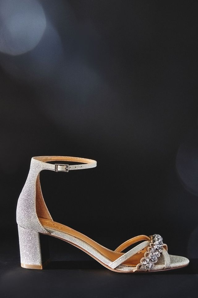 gold and peach heels for prom