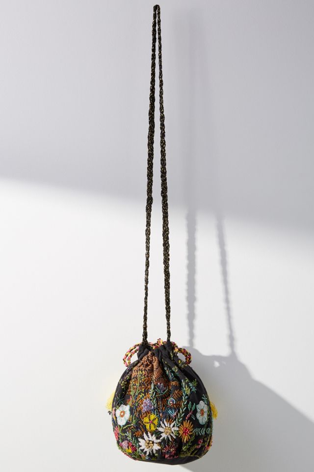 Wildflowers Embroidered Bucket Bag #1