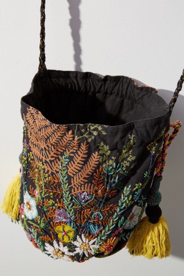 Wildflowers Embroidered Bucket Bag #2