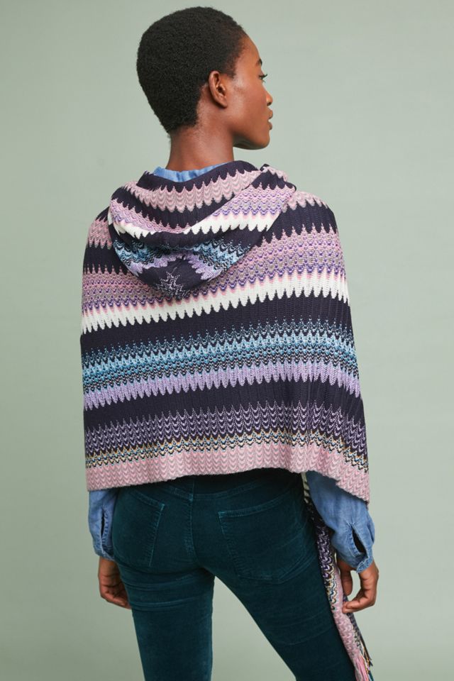Missoni Hooded Knit Poncho Anthropologie