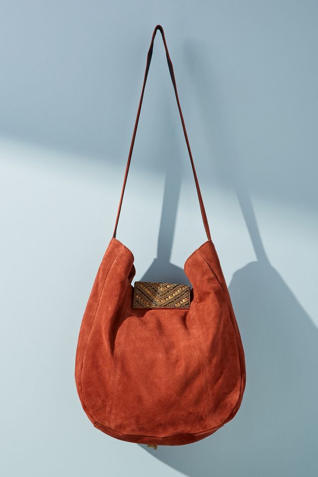 Anthropologie suede hobo outlets tote bag