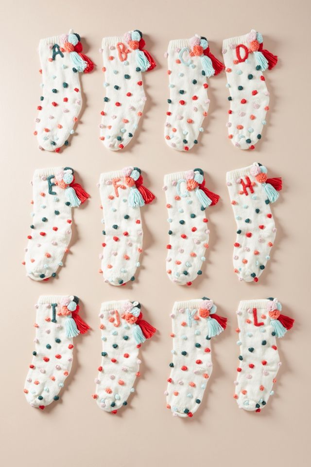 Pommed Monogram Stocking #3