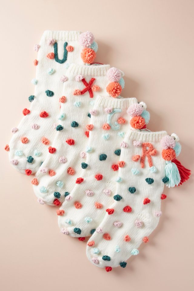 Pommed Monogram Stocking #2