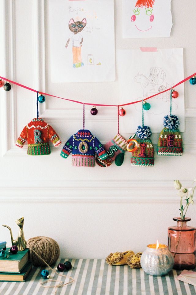 Bundled-Up Monogram Ornament #3