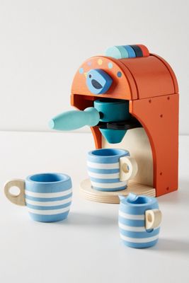 Wooden Espresso Machine Toy Set