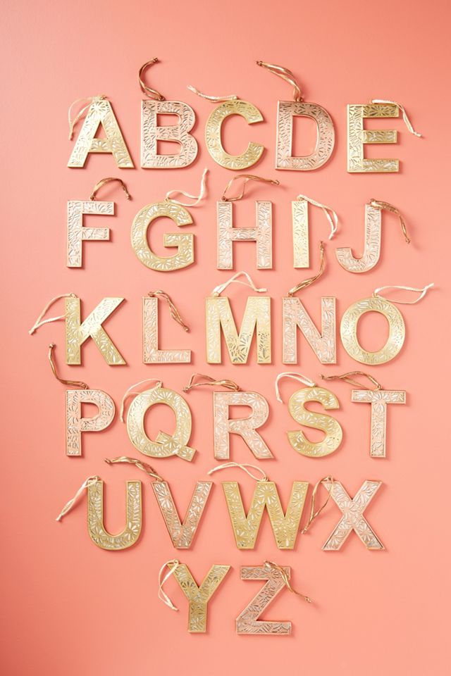 Metal Monogram Ornament #2