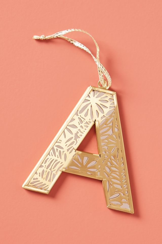 Metal Monogram Ornament #1
