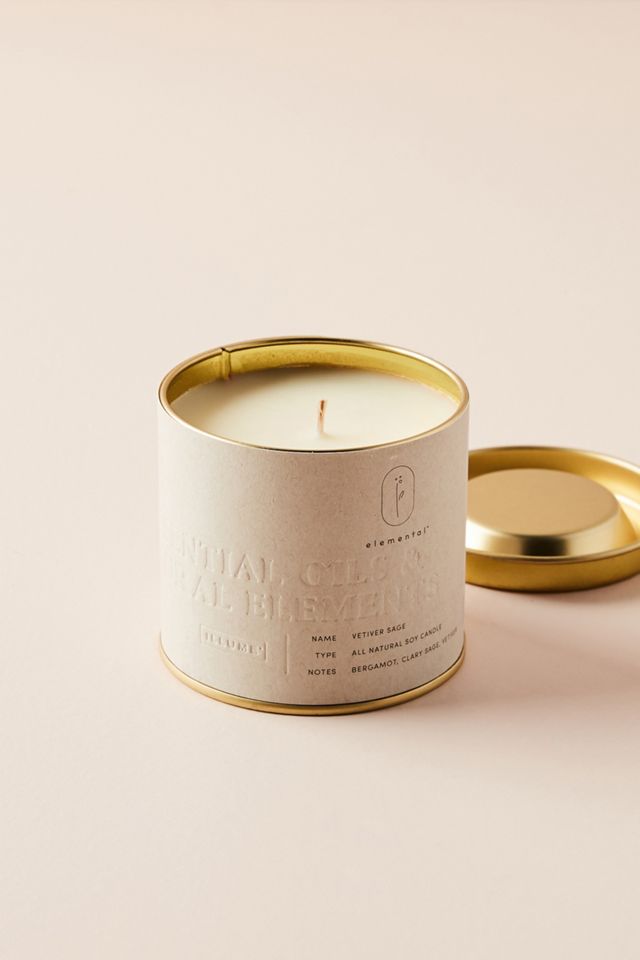 Elemental Tin Candle #1