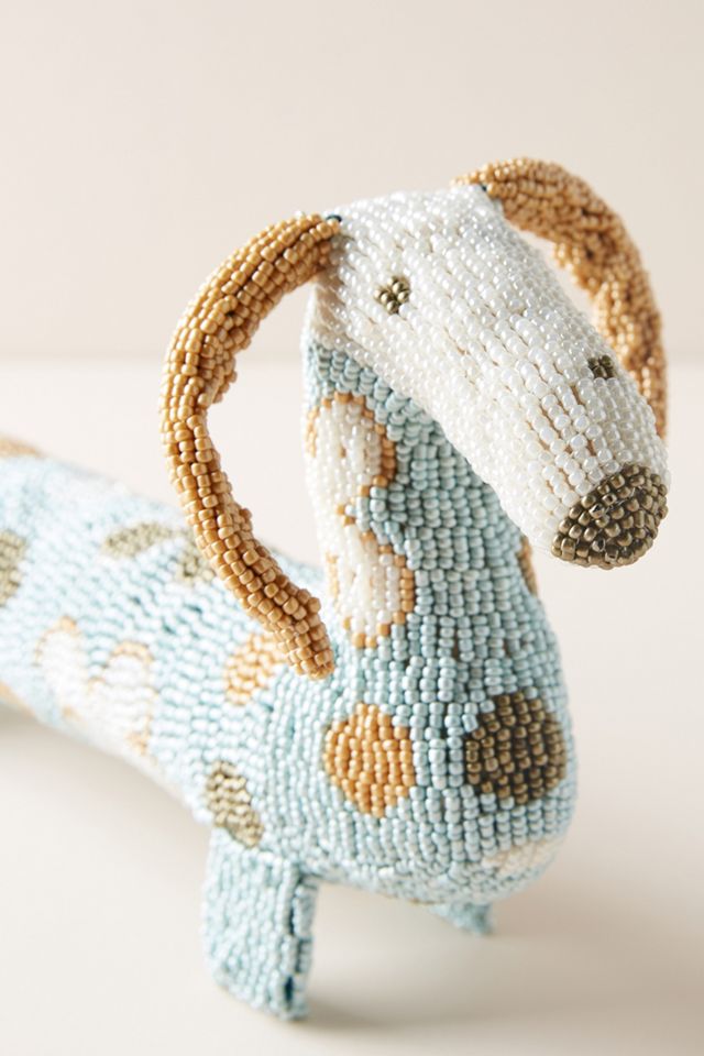Beaded Dachshund Decorative Object