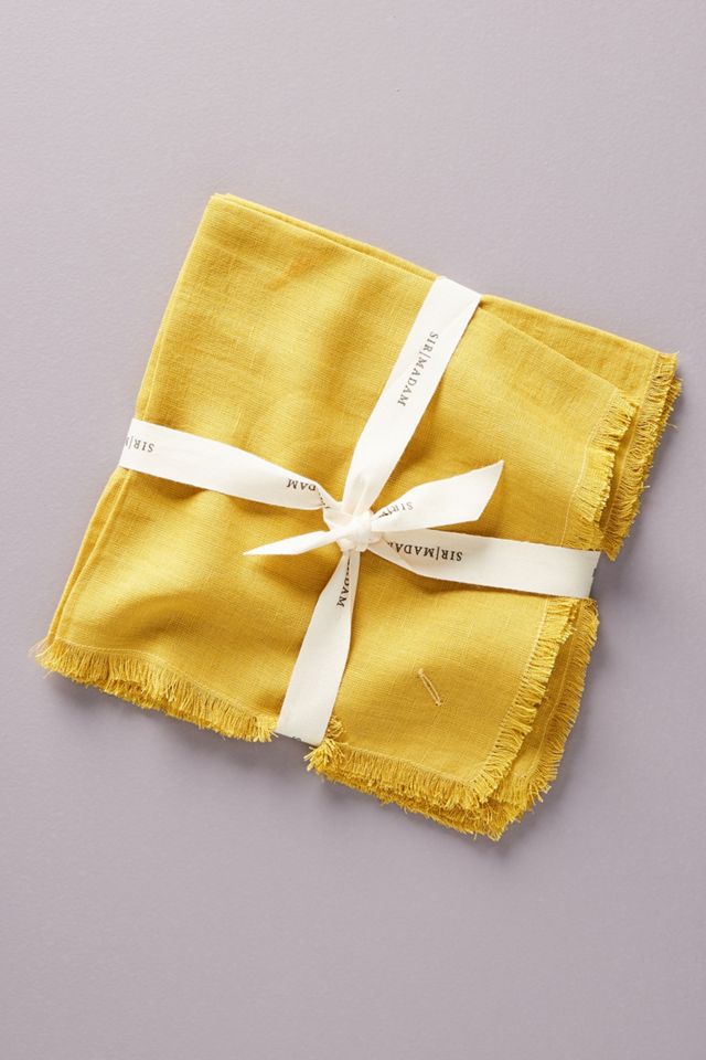 Fringed Napkins, Set of 4 #1