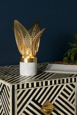 Palm Frond Table Lamp