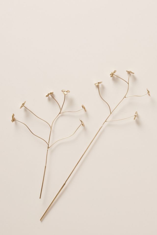 Brass Branch Decorative Objects, Set of 2 #1