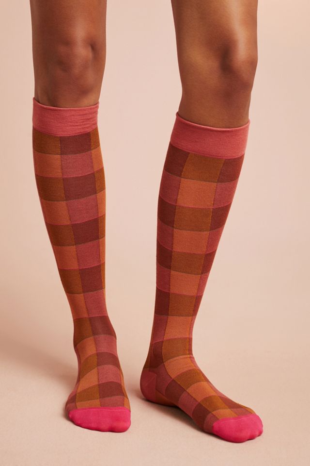 Gingham Knee-High Socks #1