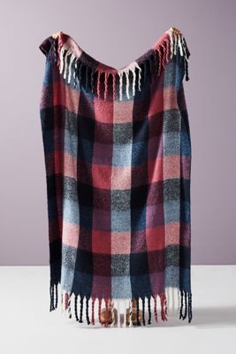 Soft Plaid Throw Blanket