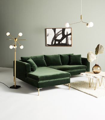 Anthropologie on sale velvet sectional