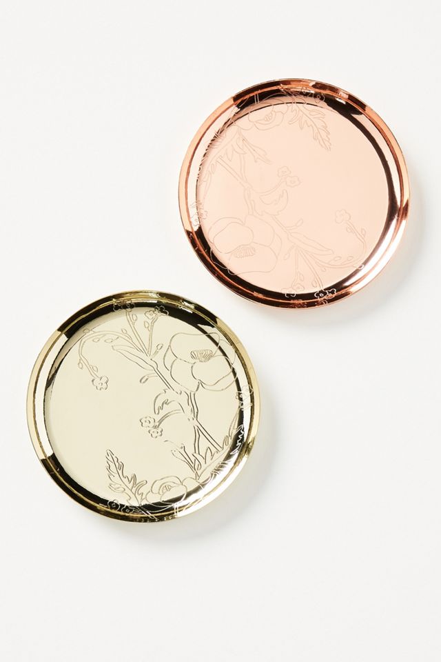 Etched Botanical Coasters, Set of 4 #1