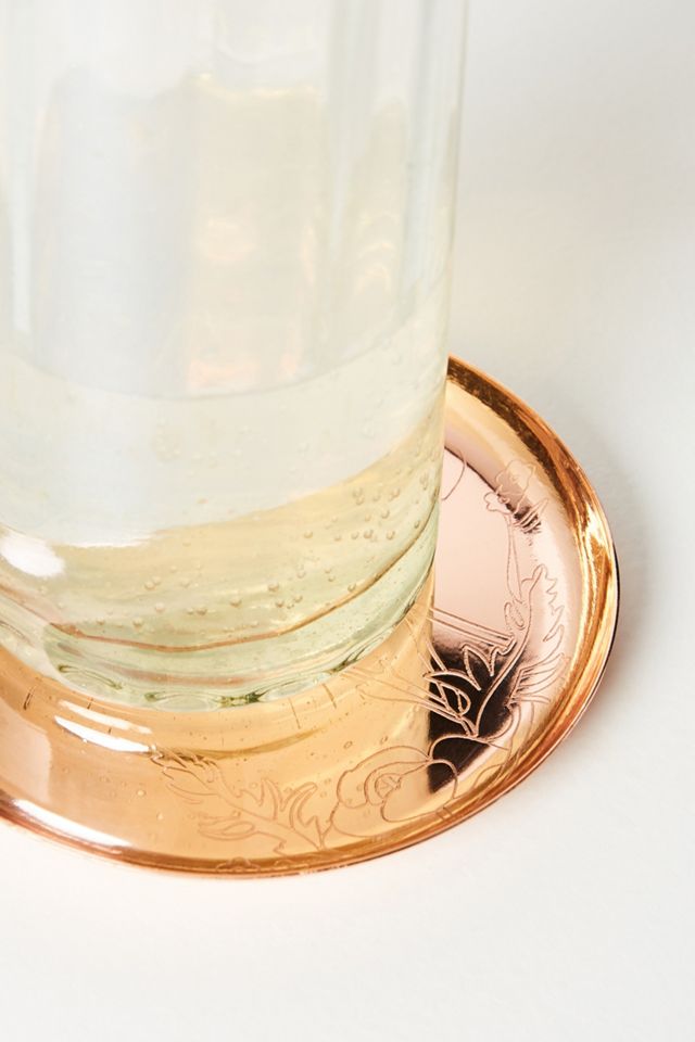 Etched Botanical Coasters, Set of 4 #2