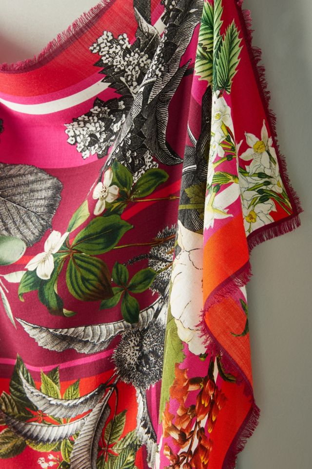 Geraldine Floral Wool Scarf #1
