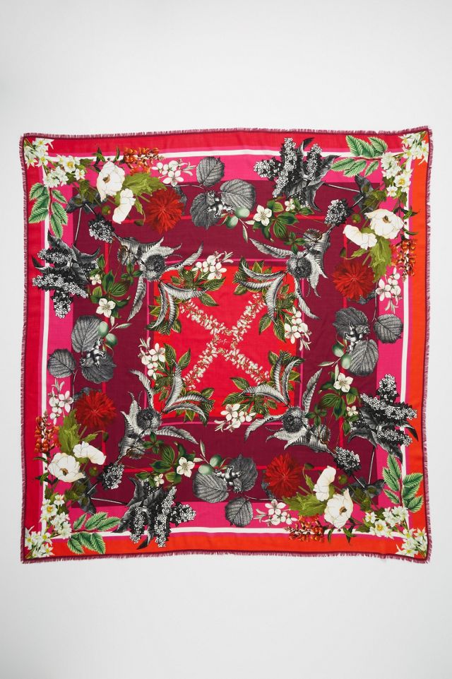 Geraldine Floral Wool Scarf #2