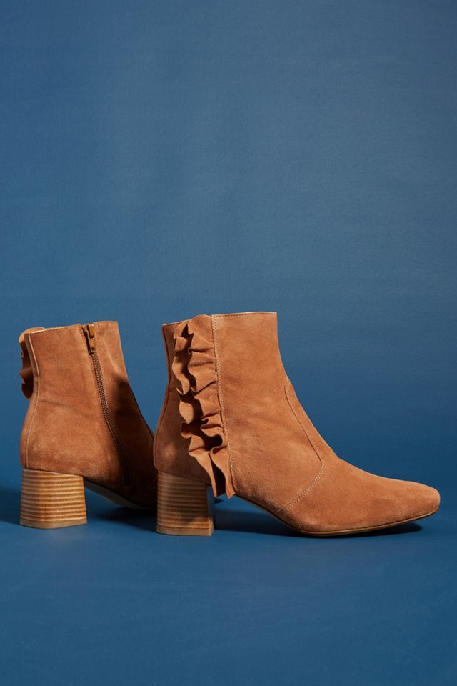 Anthropologie Mia Ruffled Ankle Boots #1