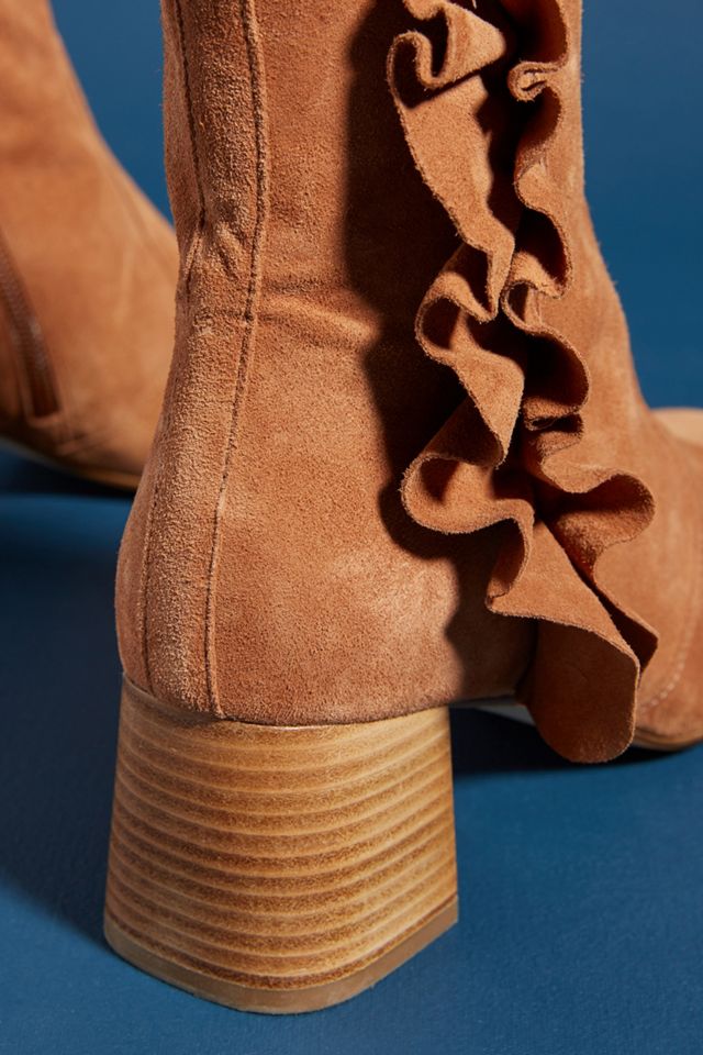 Anthropologie Mia Ruffled Ankle Boots #3