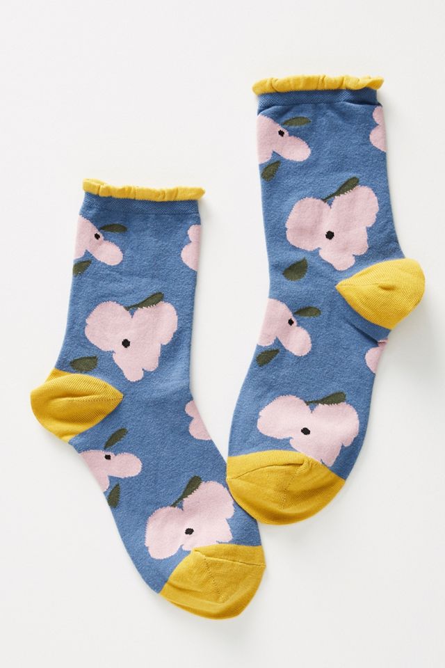 Hansel From Basel Happy Floral Crew Socks