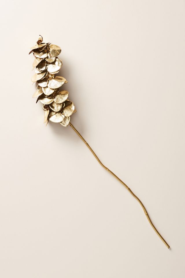 Gilded Faux Orchid Stem #1