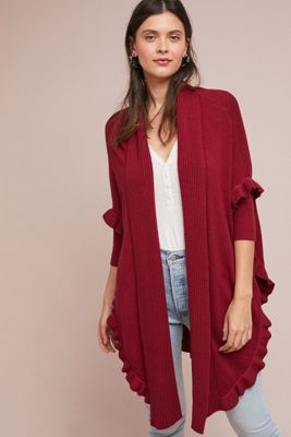 Ruffled Longline Kimono
