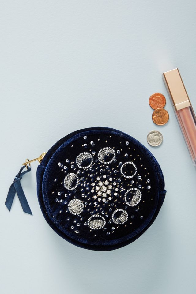 Moon Phases Velvet Pouch