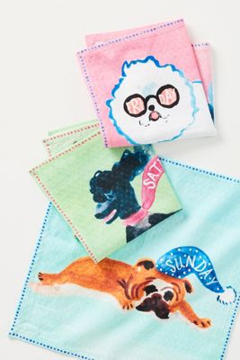 Dogs of the Week Dishcloths, Set of 7