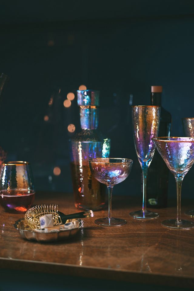Zaza Lustered Flutes, Set of 4 #5