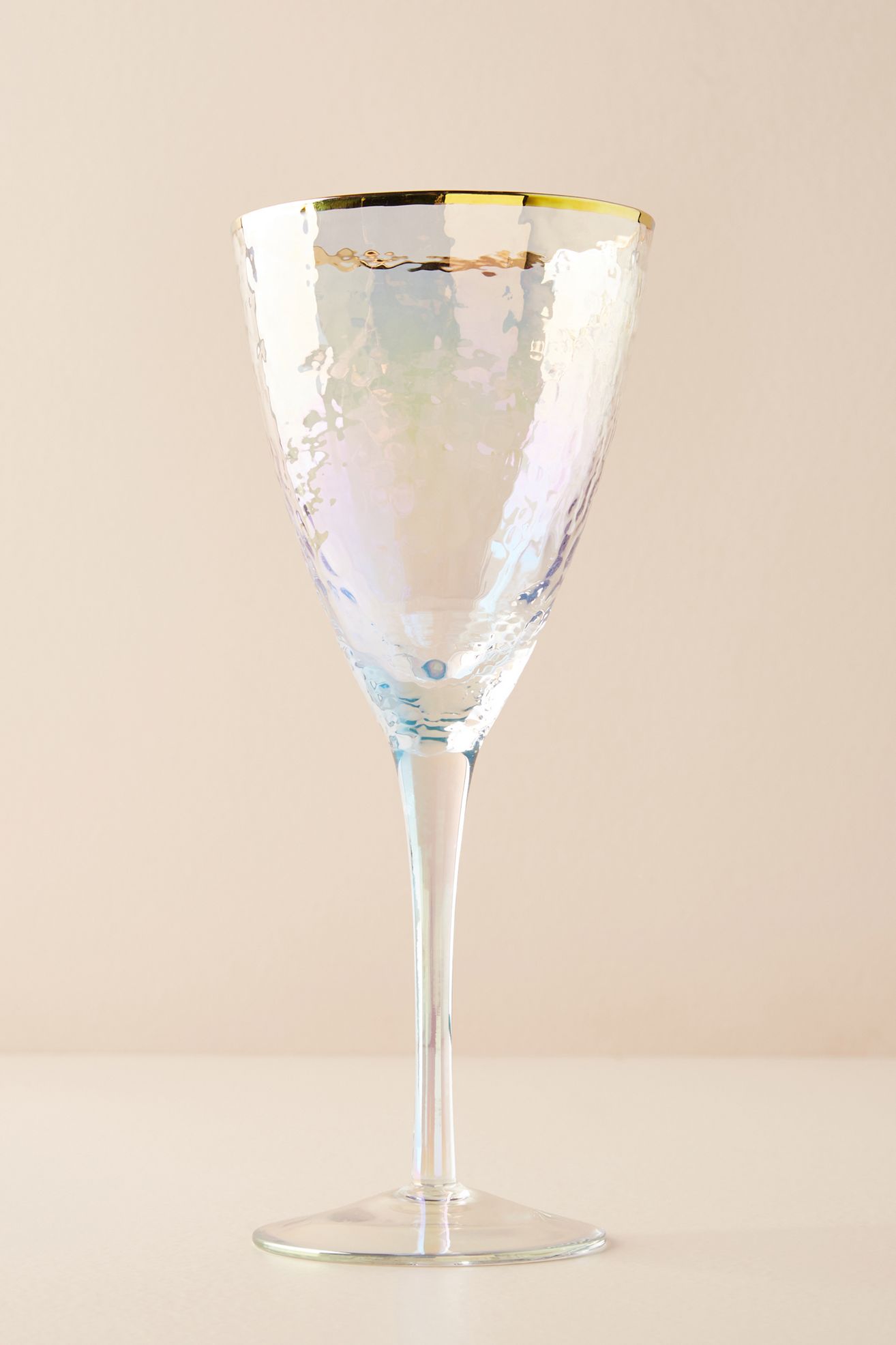Zaza Lustered 24k Gold Accent Wine Glasses, Set of 4 - Luster, Set Of 4