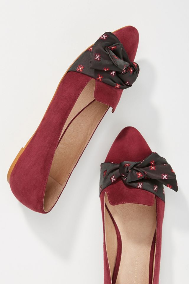Anthropologie Kerchief Bow Flats #1