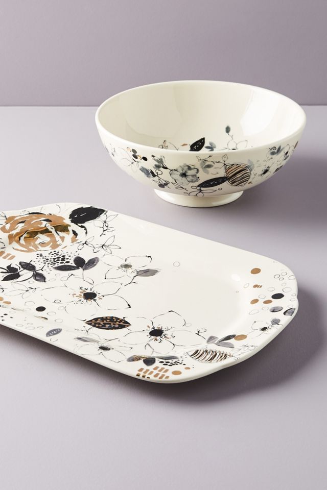 Lauren Wan Floral Vine Serving Platter #3