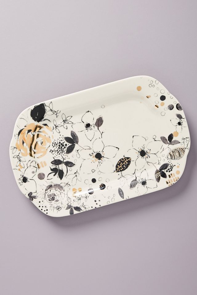 Lauren Wan Floral Vine Serving Platter #1