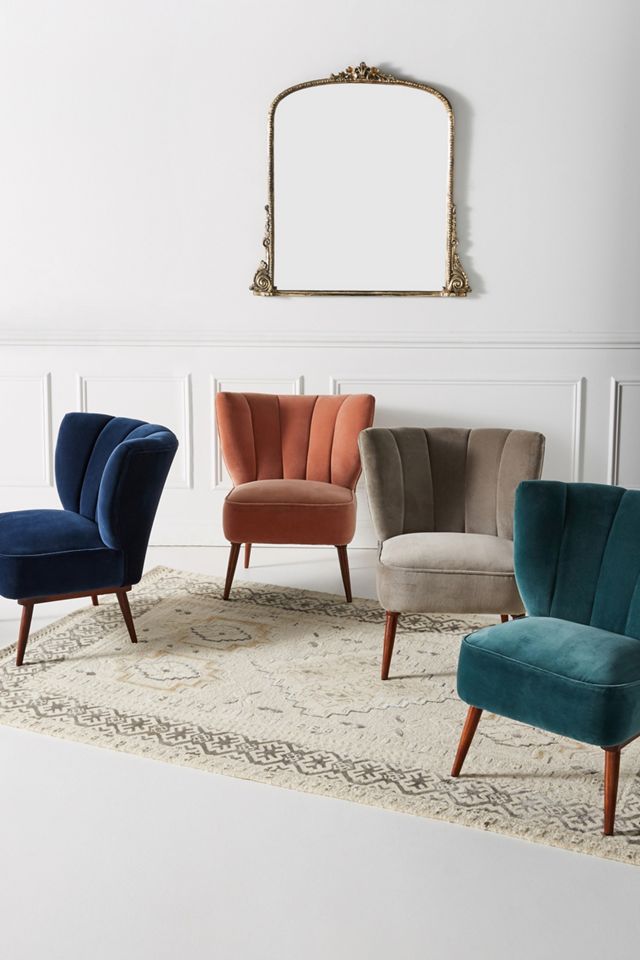 Fluted Petite Accent Chair #6