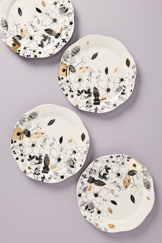 Lauren Wan Floral Vine Dinner Plates, Set of 4 #3