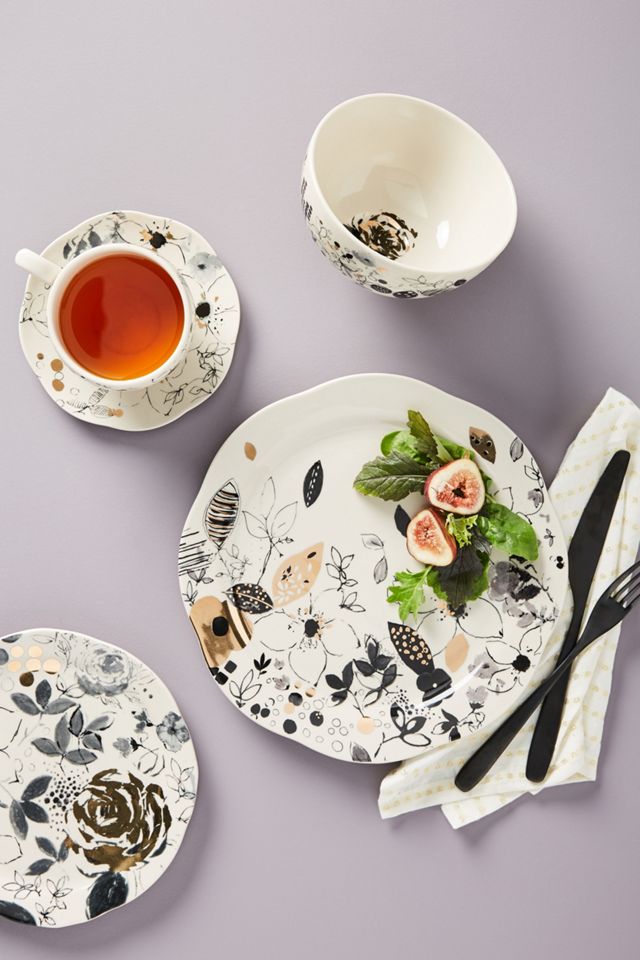 Lauren Wan Floral Vine Cups, Set of 4 | AnthroHome