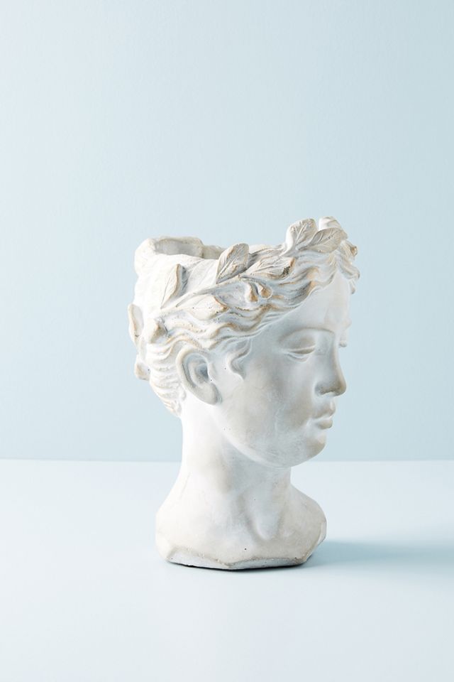 Large Grecian Bust Pot #6