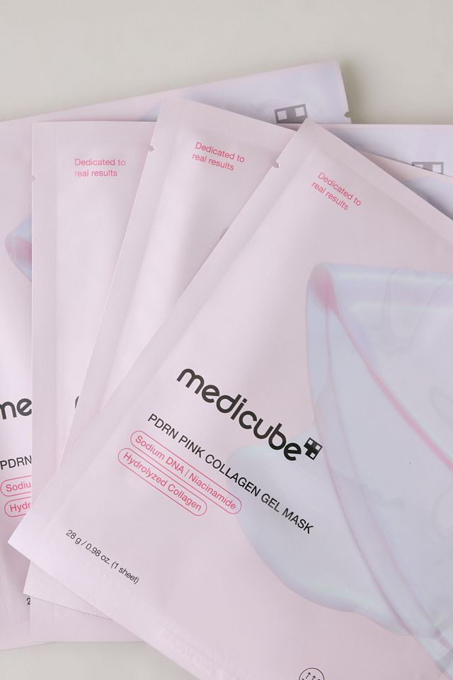 Mascarilla de Gel de Colágeno Rosa PDRN Medicube, Paquete de 4 #1