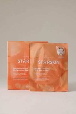 STARSKIN Maschera Viso DeepMelt PDRN Collagene, Confezione da 4