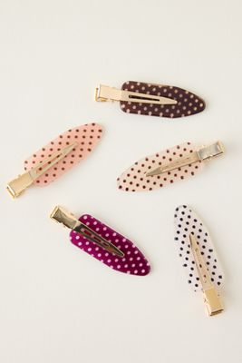 Pinces anti-plis à pois, lot de 4