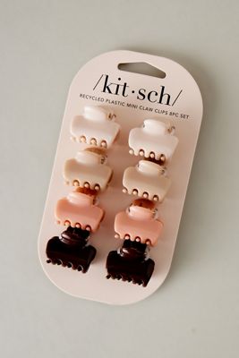 Kitsch Mini Puffy Pinzas para el Cabello, Juego de 8
