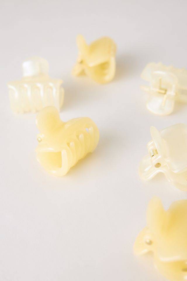 Kitsch Yellow Mini Cloud Claw Clips, Set of 8 #3