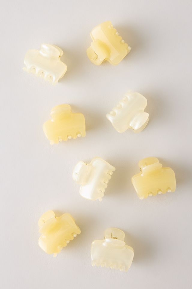 Kitsch Yellow Mini Cloud Claw Clips, Set of 8 #1