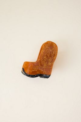 Solar Eclipse Cowboy Boot Hair Claw Clip