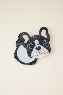 Solar Eclipse Frenchie Dog Compact Mirror