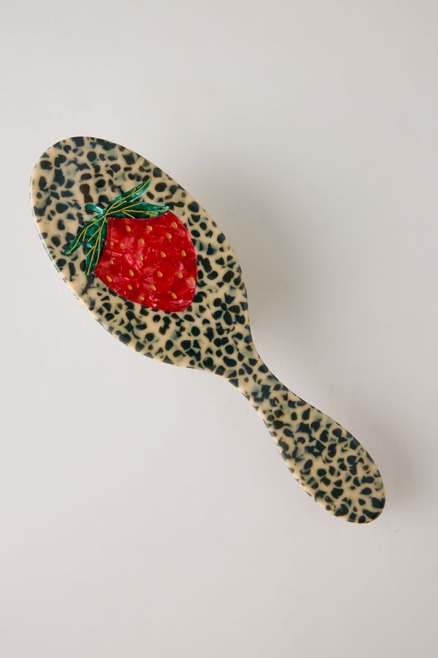 Solar Eclipse Handpainted Acetate Strawberry Hair Brush #1