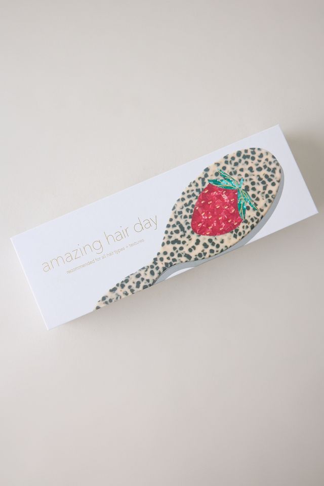 Solar Eclipse Handpainted Acetate Strawberry Hair Brush #2